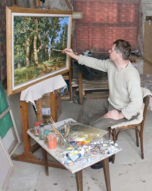 Анатолій Збаранський за роботою